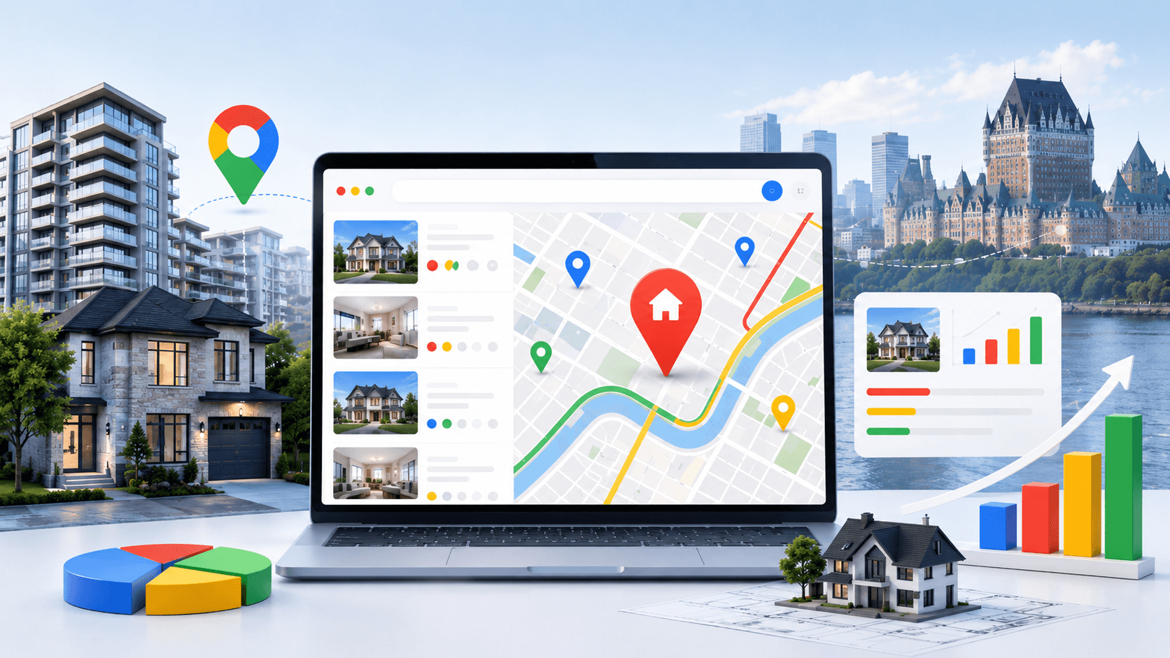 SEO local pour courtier immobilier : comment apparaître sur Google dans votre ville ?
